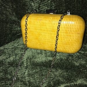 Expressions NYC small hard body yellow purse